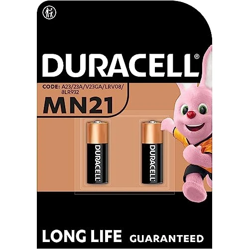 Begrenztes Angebot: 2 x Duracell MN21 (1 Blister mit 2 Batterien) 2 Batterien (A23/23A/V23GA/LRV08/8LR932) von 5.21 EUR auf 5.21 EUR (Rabatt 0%)