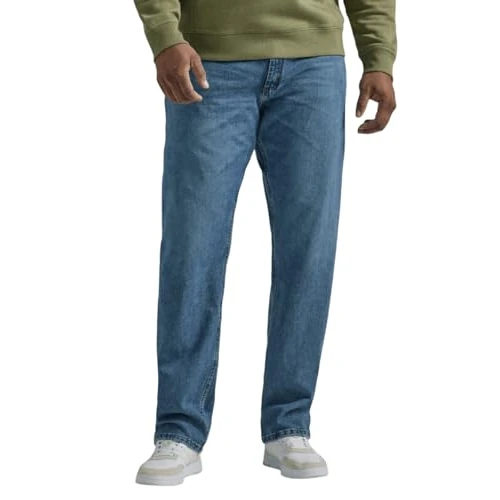 Tijdelijke aanbieding: Lee Grote en lange legendarische ontspannen rechte jeans voor heren, Echt blauw, 52W / 30L van 55.71 € naar 55.71 € (0.00% korting)