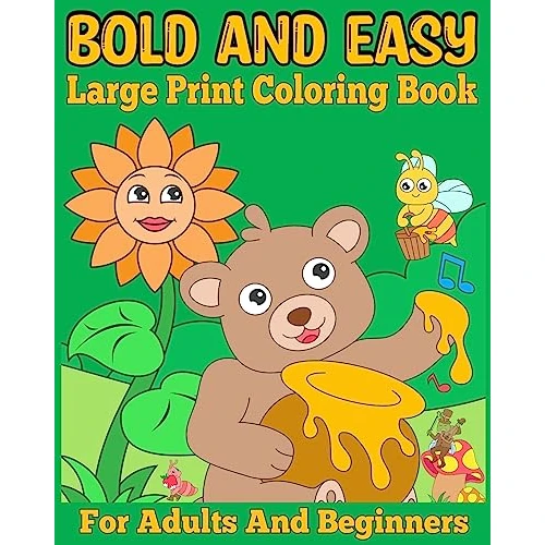 Oferta limitada: Bold and Easy Large Print Coloring Book for Adults and Beginners: Big and Simple Designs Coloring Pages for Women, Seniors and Teens de 19.34 € a 18.38 € (ahorro 5%)