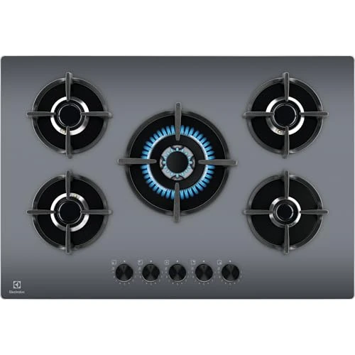 Offerta a tempo: Electrolux Piano Cottura a Gas, Serie 600, EGG75372M, 5 Fuochi, 75 cm, Bruciatore Rapido, Bruciatore Wok, 740x510 mm, Supporto Piano Cottura Ghisa - 24% da 399.00 € a 302.49 €