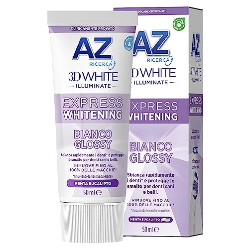 Offerta a tempo: AZ Dentifricio 3DWhite Illuminate Express Whitening Bianco Glossy 50ml. 1 Dentifricio - 43% da 2.99 € a 1.70 €
