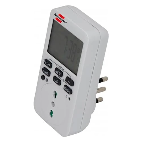 Offre limitée : BRENNENSTUHL Minuterie hebdomadaire numérique - Prise temporisée Facile et intuitive, Interrupteur temporisé pour optimiser la consommation d'énergie, Blanc de 22.50 € à 22.50 € (0.00% de remise)