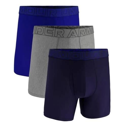 Offre limitée : Under Armour Lot de 3 Boxers pour Homme Tech Mesh, Longueur Jambe 15 cm – Respirant, évacuation de l’humidité, Toucher Doux, Confort Toute la journée, Bleu/Gris/Bleu Marine, S de 39.00 € à 34.56 € (11% de remise)