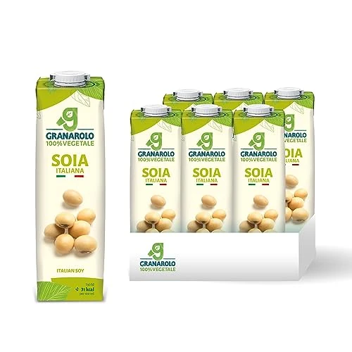 Offre limitee: Granarolo, Soya Beverage 1L, 6 paquets de boisson végétale UHT à base de soja, 100% Made in Italy, haute teneur en protéines, sans sucres ajoutés, sans lactose de 26.15 EUR a 26.15 EUR (economie 0%)