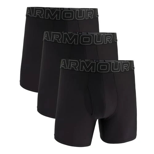 Under Armour Confezione da 3 Boxer da Uomo Tech Mesh, Gamba da 15 cm – Traspiranti, assorbono Il Sudore, Morbidi, Comfort Tutto Il Giorno