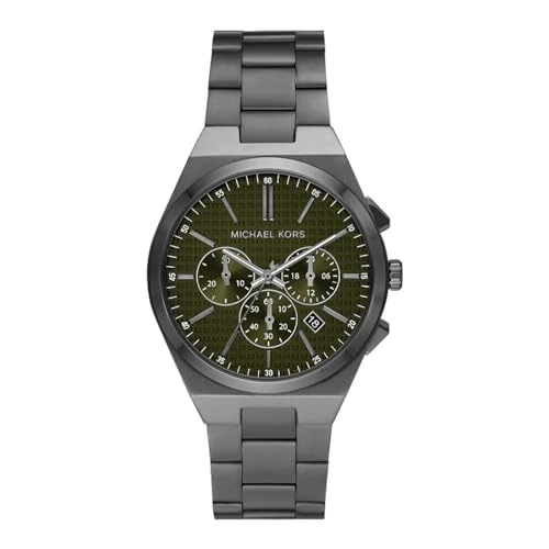 Offerta a tempo: Michael Kors Orologio Runway da uomo, Movimento al quarzo con data a tre lancette e cinturino in acciaio inossidabile o PVC, 45 mm, Nero - 57% da 242.26 € a 103.20 €