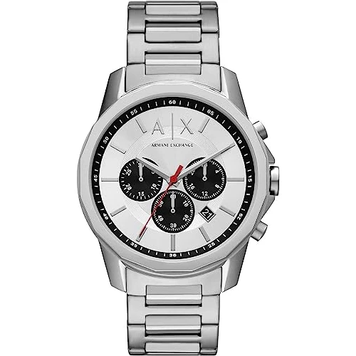 Offerta a tempo: Armani Exchange Orologio da uomo movimento quarzo/crono cassa 44 mm con bracciale in acciaio AX1742 - 50% da 106.00 € a 52.50 €