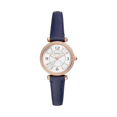 Limited offer: Fossil Carlie Watch for Women, Quartz Three Hand Movement with Leather Strap from 60.70 EUR to 60.70 EUR (save 0%)