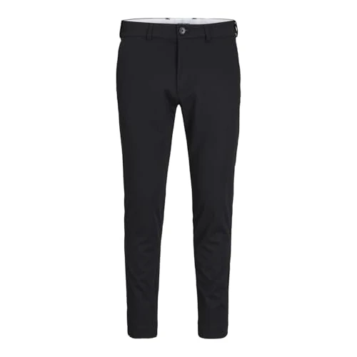 Limited-time offer: Jack & Jones Mens Jpstmarco Jjcooper Chino Noos Pants, Black/Detail: Solid., 33W / 34L UK from 30.00 £ to 30.00 £ (save 0.00%)