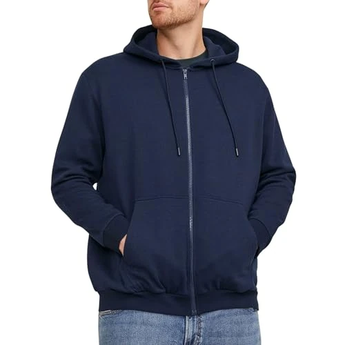 Oferta limitada: Jack & Jones Jjebradley Sudadera Con Cremallera Noos Pls Sudadera con capucha, Hombre, Marino, 6XL Grande de 39.99 EUR a 29.89 EUR (ahorro 25%)