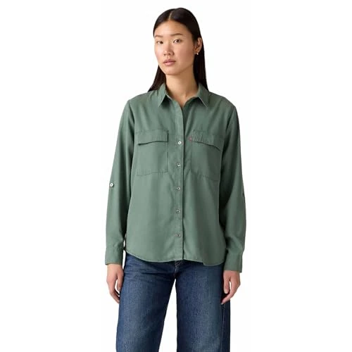 Doreen Utility Shirt Greens, Ciemny las, L