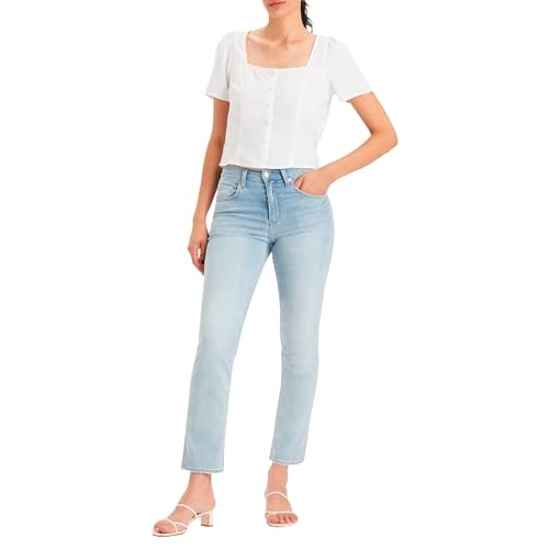 Levi's 724 High Rise Straight, Jeans Donna, Cool Bright in Blue, 27W / 30L