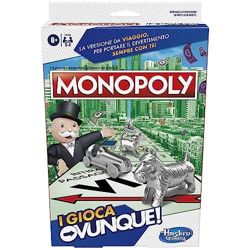 Offre limitée : Hasbro Gaming Monopoly, Je Joue Partout, Jeu Portable pour Les familles pour Les Enfants et Les Filles à partir de 8 Ans en Haut, stratégie et Divertissement pour 2 à 4 Joueurs de 17.94 EUR à 17.94 EUR (remise 0%)