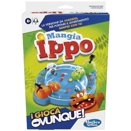 Oferta ograniczona: Hasbro Gaming Jedzenie hippo, gram w dowolnym miejscu, przenośna zabawka, dla dzieci i dziewczynek od 4 lat, kompaktowa zabawka dla 2 graczy, zawiera 2 głodne hipopotamy z 50.44 PLN na 50.44 PLN (zniżka 0%)