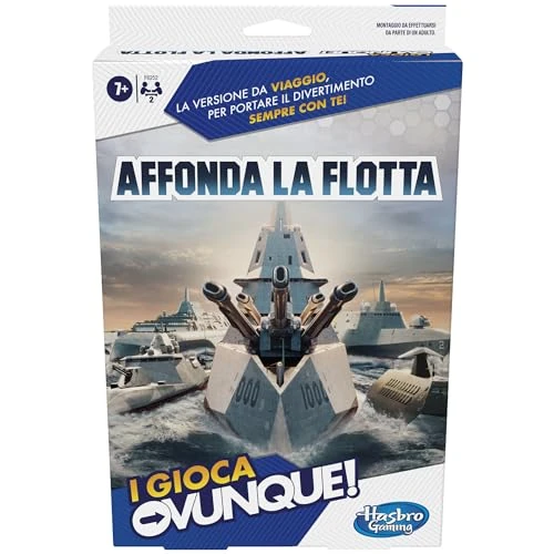 Zeitlich begrenztes Angebot: Hasbro Gaming Flotte versenken, überall spielen, tragbares Spiel, für Jungen und Mädchen ab 7 Jahren, Strategiespielzeug für 2 Spieler von 22.55 € auf 22.55 € (0.00% Rabatt)