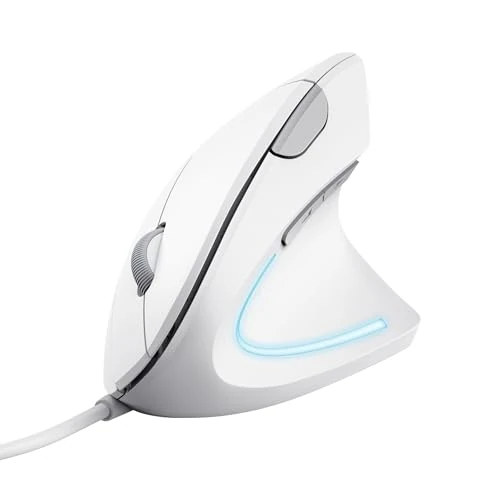 Zeitlich begrenztes Angebot: Trust Verto Vertikale Maus, Ergonomische Maus mit Kabel, Weiß von 16.99 € auf 15.89 € (6% Rabatt)