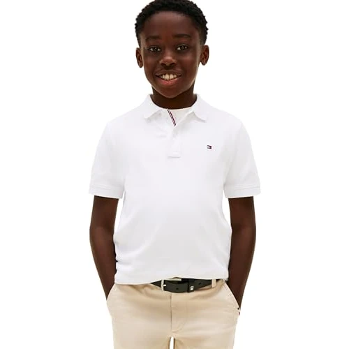 Tijdelijke aanbieding: Tommy Hilfiger Jongens Vlag Polo S/S, Wit, 4 jaar van 36.46 € naar 36.46 € (0.00% korting)