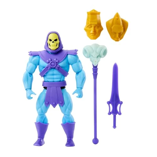 Begrenztes Angebot: Masters of the Universe Origins-Spielzeug, Skeletor-Actionfigur aus der Cartoon-Kollektion, ca. 14 cm großer Schurke mit Rüstung, Stab, Schwert und 2 Masken, HYD24 von 21.99 EUR auf 21.99 EUR (Rabatt 0%)