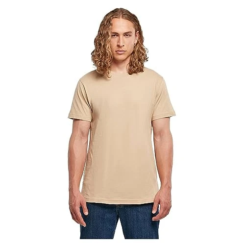 Tijdelijke aanbieding: Build Your Brand Heren T-shirt Basic ronde hals, basic heren T-shirt met ronde hals, katoen, regular fit, maten XS - 5XL, Unionbeige, L van 6.50 EUR naar 6.50 EUR (korting 0%)