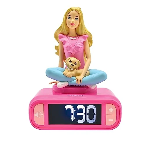 Offre limitee: Lexibook, Barbie, Réveil veilleuse Barbie, Personnage Lumineux, Choix de 6 alarmes, 6 Effets sonores, Ecran LCD rétro-éclairé, Snooze, Rose, RL800BB de 34.99 EUR a 30.89 EUR (economie 12%)