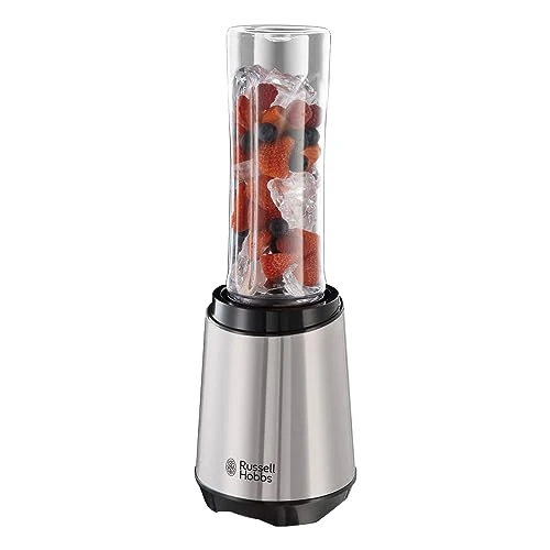 Offerta a tempo: Russell Hobbs Frullatore - Robot da cucina e Frullatore Portatile - Motore potente da 23.500 giri-min, Contenitore di Miscelazione da 600 ml, No BPA, lavabile in lavastoviglie, Acciaio Inox, 23472-56 - 39% da 37.99 € a 22.99 €