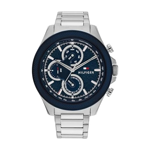 Zeitlich begrenztes Angebot: Tommy Hilfiger Multi Zifferblatt Quarz Uhr für Herren mit Edelstahlarmband von 189.00 € auf 139.00 € (26% Rabatt)