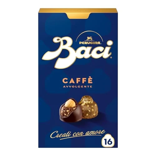 Offerta a tempo: BACI PERUGINA Caffè Cioccolatini Fondenti ripieni al Gianduia, Scatola 200g - 20% da 6.49 € a 5.19 €
