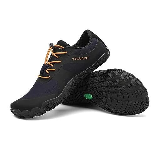 SAGUARO barefoot schoenen voor heren en dames, trailrunningschoenen, fitnessschoenen met brede teenbox, barefoot shoes met zero-drop zool, lapisblauw, maat 40