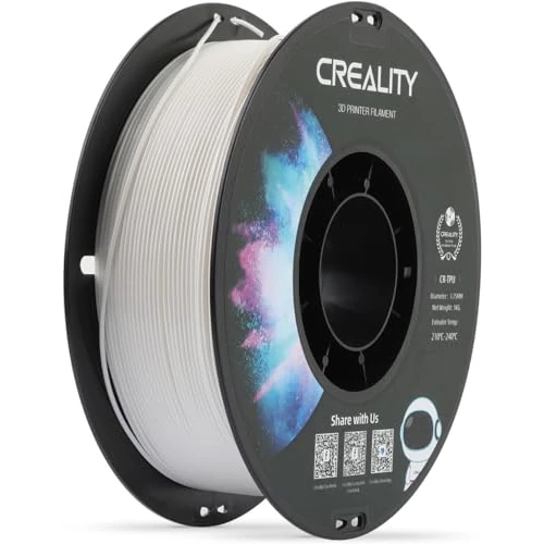 Tijdelijke aanbieding: Creality filament van TPU ( (thermoplastische polyurethanen), 1,75 mm, 3D-printfilament, hoge elasticiteit, zacht kleefmateriaal, elastisch, 1 kg, wit van 28.49 EUR naar 28.49 EUR (korting 0%)