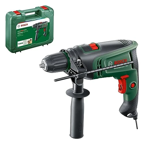 Limitiertes Angebot: Bosch Schlagbohrmaschine UniversalImpact 730 (Präzisionsbohren in Mauerwerk, Holz und Stahl; 730-Watt-Motor; im Koffer) von 89.99 EUR auf 74.50 EUR (Spare 17%)