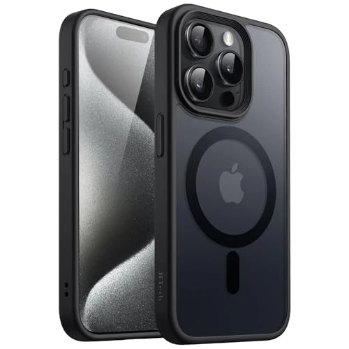 Oferta limitada: JETech Funda Magnética para iPhone 15 Pro 6,1 Pulgadas Compatible con MagSafe, Carcasa Translúcida Mate Trasera Fina Antigolpes (Negro) de 13.99 € a 13.99 € (ahorro 0.00%)