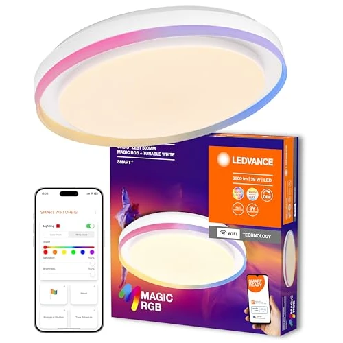 Offre limitée : LEDVANCE SMART + WIFI LEMPLIQUE LED, BLANC, 32W, 3400LM, FONCTION DE LA LIGNE BLANCE, DIMMABLE, EFFET DE LUMIÈRE MAGIQUE MAGIQUE dynamique, Life à longue durée de 98.89 EUR à 89.00 EUR (remise 10%)
