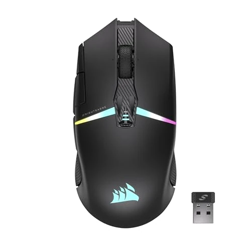 Limited-time offer: Corsair NIGHTSABRE RGB WIRELESS Gaming Mouse for FPS, MOBA - 26,000 DPI - 11 Programmable Buttons - Up To 100hrs Battery - iCUE Compatible - Black from 149.99 GBP to 89.99 GBP (save 40%)