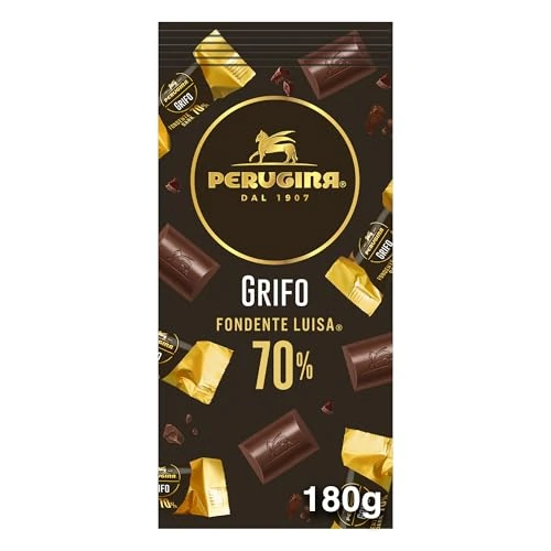 Offerta a tempo: PERUGINA Grifo Fondente 70% Cioccolatini Fondenti Sacchetto 180g — 22% da 5,14 € a 3,99 €