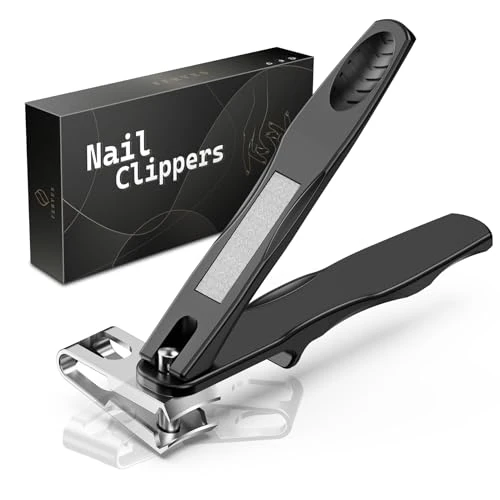 FERYES 360° drehbarer Nagelknipser für Senioren, Fingernagelknipser mit langem Griff für Männer und Frauen, ergonomischer Zehennagelknipser mit EZ-Griff für dicke Nägel