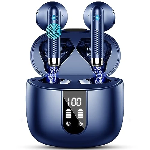 Oferta limitada: Auriculares Inalámbricos Auriculares Bluetooth 5.3 con 4 ENC Mics, 2024 Cascos Inalambricos Bluetooth Cancelación de Ruido, 56H HiFi Estéreo in Ear Auriculare Deportivos IP7 Impermeable, LED Pantalla de 49.99 € a 25.99 € (ahorro 48%)