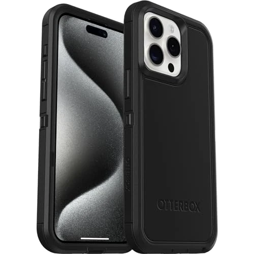 Offerta a tempo: OtterBox Cover per iPhone 15 Pro Max Defender XT con MagSafe, resistente a shock e cadute, cover ultra robusta, testata 5x vs le norme anti caduta MIL-STD 810G,Nero - 37% da 54.99 € a 34.59 €