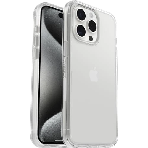 Offerta a tempo: OtterBox Cover per iPhone 15 Pro Max Symmetry Clear, resistente a shock e cadute, sottile, testata 3x MIL-STD 810G, Trasparente - 57% da 34.99 € a 14.99 €