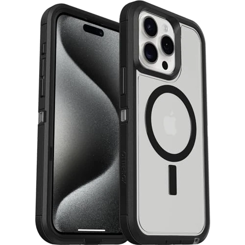 Limited-time offer: OtterBox Defender XT Case for iPhone 15 Pro Max with MagSafe, Shockproof, Drop proof, Ultra-Rugged, Protective Case, 5x Tested to Military Standard, Clear/Black, No Retail Packaging from 36.57 GBP to 36.57 GBP (save 0%)