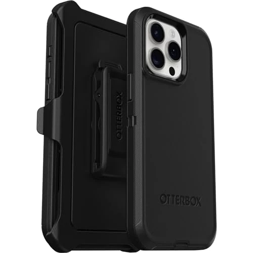 Offerta a tempo: OtterBox Cover per iPhone 15 Pro Max Defender, resistente a shock e cadute, cover ultra robusta, testata 5x vs norme MIL-STD 810G,Nero - 13% da 49.99 € a 43.46 €