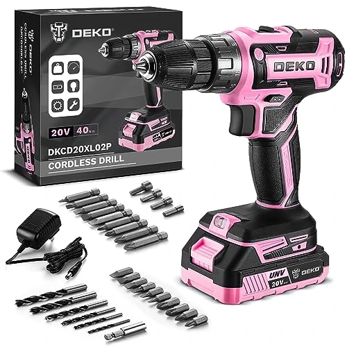 Offre limitee: Perceuse électrique sans fil : DEKOPRO Perceuse sans fil rose 20 V pour femmes perceuses avec batterie et chargeur, kit de perceuse-visseuse 20 V de 31.99 EUR a 29.99 EUR (economie 6%)