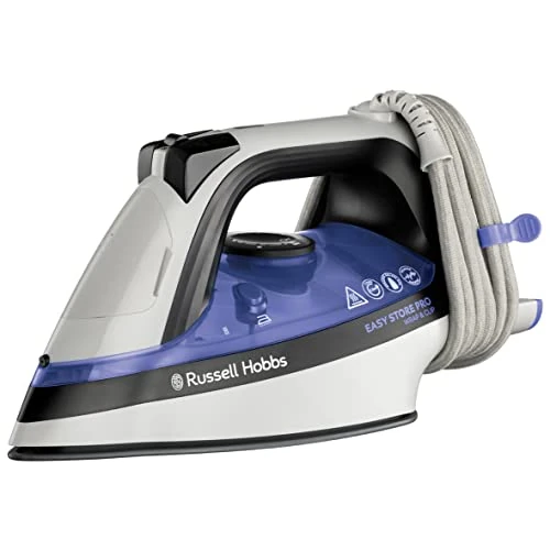 Offre limitée : Russell Hobbs Fer à repasser vapeur [2400W, 180g vapeur supplémentaire] EasyStore Pro Wrap&Clip (réservoir 320ml, chauffage rapide, rangement et nettoyage faciles, semelle antiadhésive) 26730-56 de 39.99 € à 39.99 € (0.00% de remise)