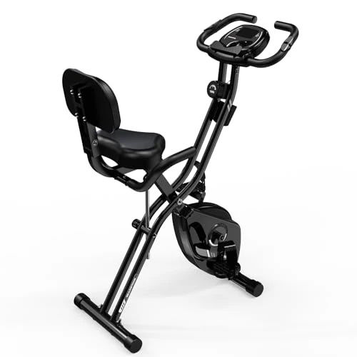 GEARSTONE Hometrainer, magnetische vouwfiets, fitnessfiets, opvouwbare indoortrainer voor cardio-training thuis, polssensor, telefoonhouder