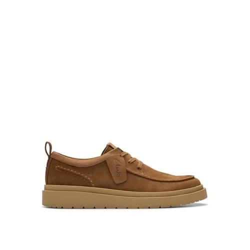 Clarks Mens Polden Moc Derby, Cola Suede, 7 UK