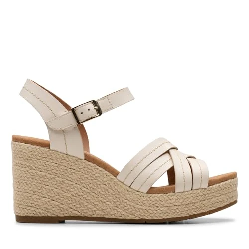 Offerta a tempo: Clarks Sabina Strap - Sandali Da donna, Cream Leather, - 0.00% da 92.44 € a 92.44 €