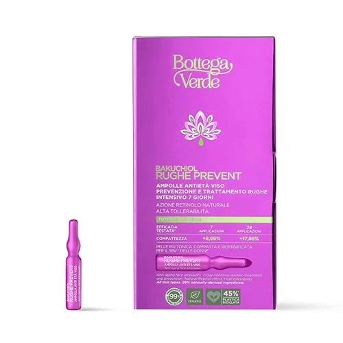 Offerta a tempo: Bottega Verde - Ampolle Anti Età Viso, Rughe Prevent, 7x2ml Caduna - 50% da 9.99 € a 5.00 €
