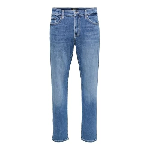 Offerta a tempo: ONLY & SONS ONSWEFT Reg. M. Blue 6755 DNM Jeans Noos, Media Blu Denim, 32W x 32L - 3% da 39.99 € a 38.66 €