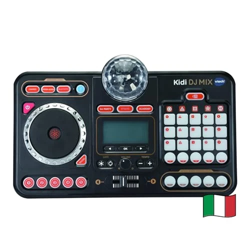 Offre limitee: VTech Kidi DJ Mix, console DJ pour enfants, effets lumineux de concert, DJ Mix pour enfants avec microphone, connecter votre lecteur MP3, Jack ou Bluetooth, langue italienne, piles incluses, 6 ans de 90.04 EUR a 90.04 EUR (economie 0%)