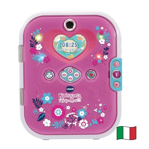Offre limitée : VTech KidiSecrets Selfie Music 2.0, Journal Secret interactif pour Enfants avec Double caméra et MP3, Agenda électronique avec écran Couleur et Clavier, Langue Italienne, Piles incluses, 6-12 Ans de 63.84 € à 63.84 € (0.00% de remise)