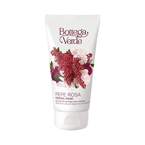 Offerta a tempo: Bottega Verde - Crema Mani Pepe Rosa, 75 ml, con Estratti di Pepe Rosa e Vaniglia, Nutriente e Protettiva, per Mani Morbide e Profumate - 64% da 14.00 € a 4.99 €